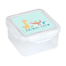 Safta Pandi Fiambrera de 1.27L - PVC sin BPA - Cierre Hermetico a Presion - 130x130x75mm - Color Transparente