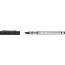 Faber-Castell Roller Free Ink Boligrafo de Tinta Liquida - Punta Conica 0,5mm - Ancho de Linea Extrafino - Clip de Metal - Color Negro