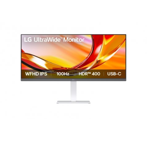 LG 234BF550B-W UltraWide Monitor 34" IPS WFHD 100Hz - Respuesta 5ms - Regulable en Altura, Giratorio e Inclinable - Altavoces 14W - HDMI, Displayport, USB-C - VESA 100x100mm - Color Blanco