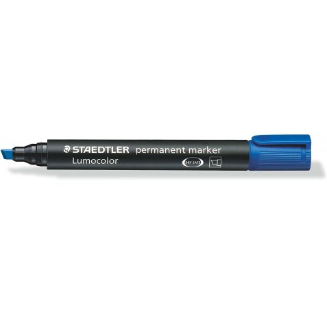 Staedtler Lumocolor 350 Rotulador Permanente - Secado Rapido - Punta 2 - 5 mm Aprox - Color Azul (10 uds)