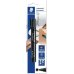 Staedtler Lumocolor 350 Rotulador Permanente con Punta Biselada - Punta 2-5mm - Tinta Antisecado - Recargable - Color Negro