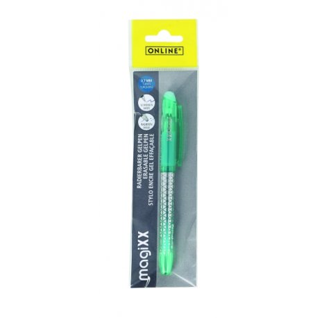 Online MagiXX Classic Boligrafo de Tinta Gel Borrable - Trazo de 0.7mm - Cartucho Reemplazable - Presentado en Blister - Uso Ambidiestro - Color Turquesa (6 uds)
