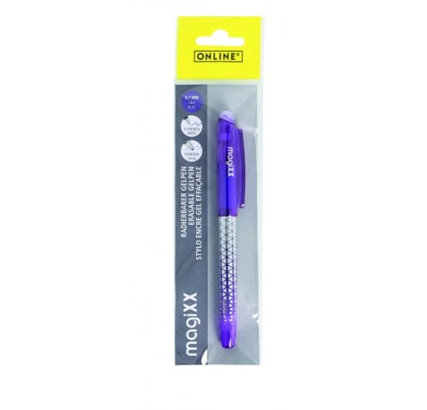 Online MagiXX Classic Boligrafo de Tinta Gel Borrable - Trazo de 0.7mm - Cartucho Reemplazable - Presentado en Blister - Uso Ambidiestro - Color Lila (6 uds)