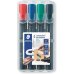 Staedtler Lumocolor 352 Pack de 4 Marcadores Permanentes - Secado Rapido - Colores Surtidos