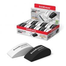 Erichkrause Goma de Borrar Sensor - Borrador Suave de Forma Original - Fabricado de Caucho Termoplastico Hipoalergenico - Color Negro y Blanco (24 uds) Erichkrause Goma de Borrar Sensor - Borrador Suave de Forma Original - Fabricado de Caucho Termoplastico Hipoalergenico - Color Negro y Blanco (24 uds)