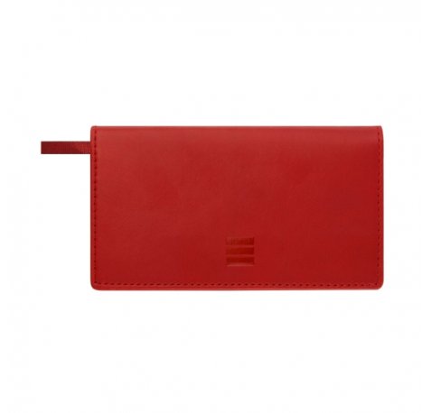 Finocam Ibis Agenda Plana en Catalan - Anual 2026 - Formato Pl1 - 130x6x6mm - Semana Vista en Vertical - Color Rojo