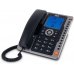 SPC Telefono Fijo Office Pro - Pantalla Iluminada Azul - Teclas Grandes - Memorias Directas - Manos Libres - Identificador de Llamadas - Funciones de Oficina - Diseño Elegante - Color Negro