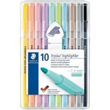 Staedtler Triplus Textsurfer 362 Pack de 10 Marcadores Fluorescentes - Trazo 1 - 4mm Aprox - Tina Base de Agua - Colores Surtidos