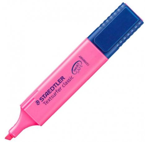 Staedtler Textsurfer Classic 364 Rotulador Marcador Fluorescente - Punta Biselada - Trazo entre 1mm-5mm - Tinta con Base de Agua - Color Rosa (10 uds)