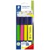 Staedtler Textsurfer Classic 364 Pack de 4 Marcadores Fluorescentes - Secado Rapido - Trazo 1 - 5mm Aprox - Colores Surtidos