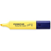 Staedtler Textsurfer Classic 364 Pastel Rotulador Marcador Fluorescente - Punta Biselada - Trazo entre 1mm-5mm - Tinta con Base de Agua - Color Amarillo Girasol (10 uds)