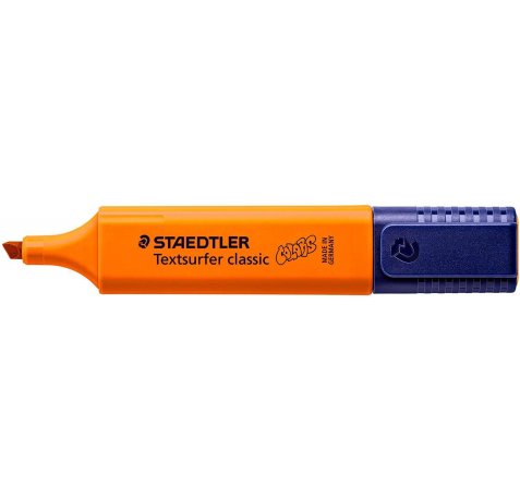 Staedtler Textsurfer Classic 364 Marcador Fluorescente - Punta Biselada 1 - 5mm Aprox - Secado Rapido - Color Naranja (10 uds)