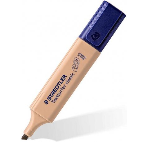 Staedtler Textsurfer Classic 364 Vintage Rotulador Marcador Fluorescente - Punta Biselada - Trazo entre 1mm-5mm - Tinta con Base de Agua - Color Arena (10 uds)