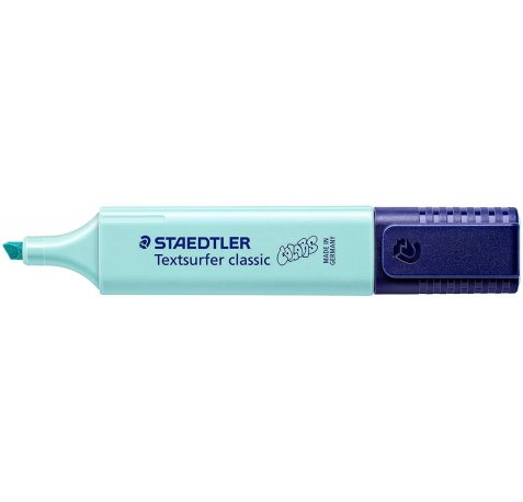 Staedtler Textsurfer Classic 364 Pastel Rotulador Marcador Fluorescente - Punta Biselada - Trazo entre 1mm-5mm - Tinta con Base de Agua - Color Menta (10 uds)