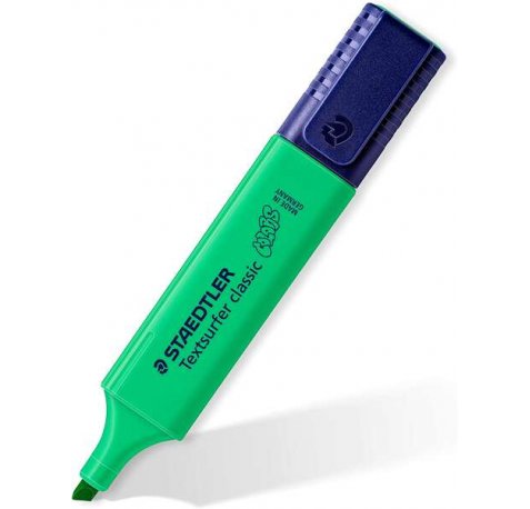 Staedtler Textsurfer Classic 364 Rotulador Marcador Fluorescente - Punta Biselada - Trazo entre 1mm-5mm - Tinta con Base de Agua - Color Verde Palido (10 uds)