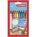 Stabilo Trio Scribbi Pack con 8 Rotuladores - Trazo entre 1,5-2mm - Forma Triangular - Tinta Super Lavable - Colores Surtidos