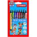 Stabilo Trio Scribbi Patrulla Canina Pack con 8 Rotuladores con DiseÃ±os de la Patrulla Canina - Punta de Fibra Amortiguada - Trazo entre 1,5-2mm - Forma Triangular - Tinta Super Lavable - Colores Surtidos