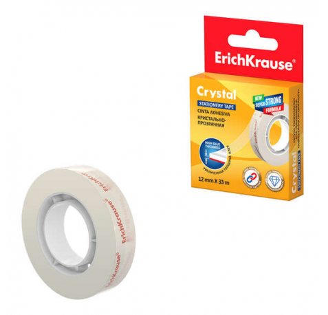 Erichkrause Cinta Adhesiva Crystal - 12mmx33m - Transparente