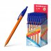 Erichkrause Boligrafo Automatico R-301 Naranja Matic 07 - Cuerpo Hexagonal Opaco - Grip - Punta de 07mm - Tinta de Secado Rapido - Color Azur (50 uds)
