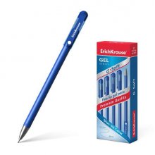 Erichkrause Boligrafo de Gel G-Soft - Revestimiento Soft Touch - Punta Fina de Tipo Aguja - Tinta de Secado Rapido - Color Azul (12 uds)