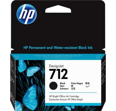 HP 712 Negro Cartucho de Tinta Original - 3ED70A