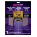 3M Pro Grade Precision Pack de 3 Hojas de Lijado - Grano 400 Extrafino - 22.8x27.9cm - Rendimiento Superior - Reduccion de Fatiga - Color Morado