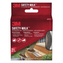3M Safety-Walk Cinta Adhesiva Antideslizante - Uso en Interior y Exterior - 50.8mm x 4.57m - Color Gris Oscuro