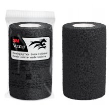 3M Vetrap Venda Cohesiva - 10cm x 4.5m - Flexible - Transpirable - Autoadhesiva - Color Negro 3M Vetrap Venda Cohesiva - 10cm x 4.5m - Flexible - Transpirable - Autoadhesiva - Color Negro