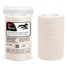 3M Vetrap Venda Cohesiva - 10cm x 4.5m - Flexible - Transpirable - Autoadhesiva - Color Blanco 3M Vetrap Venda Cohesiva - 10cm x 4.5m - Flexible - Transpirable - Autoadhesiva - Color Blanco