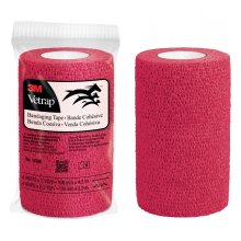 3M Vetrap Venda Cohesiva - 10cm x 4.5m - Flexible - Transpirable - Autoadhesiva - Color Rojo 3M Vetrap Venda Cohesiva - 10cm x 4.5m - Flexible - Transpirable - Autoadhesiva - Color Rojo