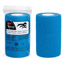 3M Vetrap Venda Cohesiva - 10cm x 4.5m - Flexible - Transpirable - Autoadhesiva - Color Azul 3M Vetrap Venda Cohesiva - 10cm x 4.5m - Flexible - Transpirable - Autoadhesiva - Color Azul