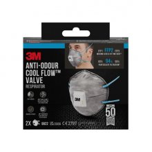 3M Pack de 2 Mascarillas para Particulas FFP2 - Desechable - con Valvula - para Niveles Medios de Particulas - Color Gris