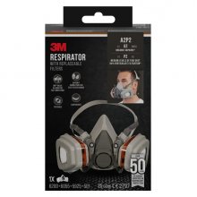 3M Mascarilla de Media Cara - Filtros Reemplazables - Color Gris 3M Mascarilla de Media Cara - Filtros Reemplazables - Color Gris