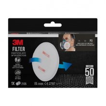 3M Filtros de Repuesto para Mascara de Media Cara - Proteccion Contra Altos Niveles de Particulas P3 - 1 Par - Color Blanco 3M Filtros de Repuesto para Mascara de Media Cara - Proteccion Contra Altos Niveles de Particulas P3 - 1 Par - Color Blanco