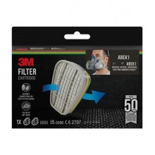 3M Filtros de Repuesto para Mascara de Media Cara - Filtros Combinados ABEK1 - 1 Par - Color Gris 3M Filtros de Repuesto para Mascara de Media Cara - Filtros Combinados ABEK1 - 1 Par - Color Gris