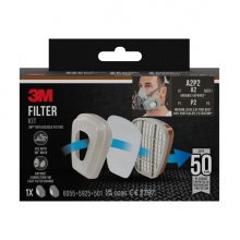 3M Filtros de Repuesto para Mascara de Media Cara - Proteccion Contra Vapores Organicos A2 - Proteccion Contra Nivel Medio de Particulas P2 - Color Gris 3M Filtros de Repuesto para Mascara de Media Cara - Proteccion Contra Vapores Organicos A2 - Proteccion Contra Nivel Medio de Particulas P2 - Color Gris