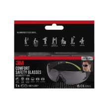 3M Securefit Gafas de Seguridad - Lentes Oscurecidas - Antivaho - Antirrayaduras - Proteccion UV - Color Negro/Verde