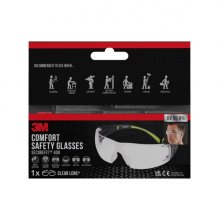 3M Securefit Gafas de Seguridad - Lentes Incoloras - Antivaho - Antirrayaduras - Proteccion UV - Color Transparente