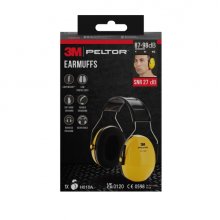 3M Peltor Optime Orejeras Auditivas - SNR 27dB - Comoda Diadema - Ajustable - Peso Ligero - Color Negro/Amarillo
