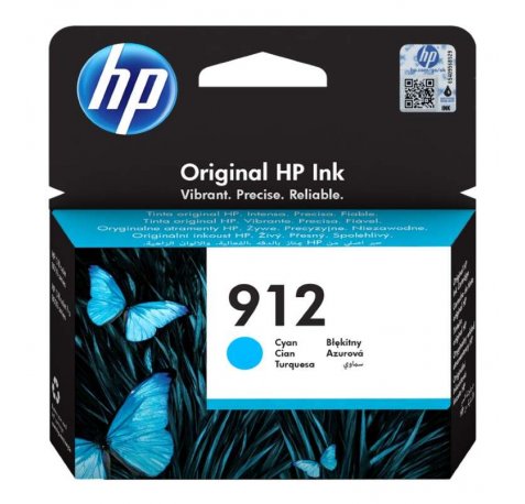 HP 912 Cyan Cartucho de Tinta Original - 3YL77AE