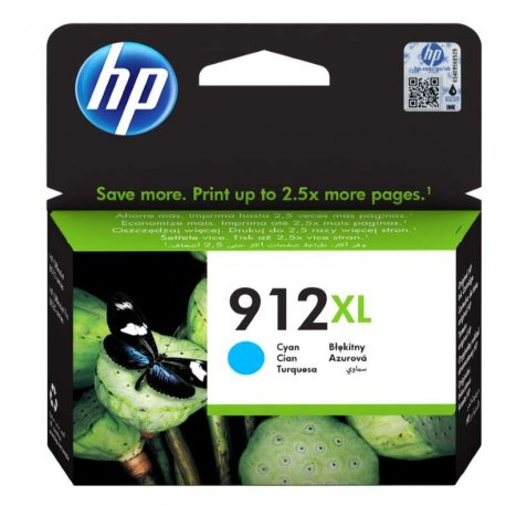 HP 912XL Cyan Cartucho de Tinta Original - 3YL81AE
