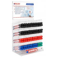 Edding 660 Expositor con 96 Rotuladores para Pizarra Blanca - Punta Redonda - Trazo entre 1.5 y 3mm - Recargable - Secado Rapido - Colores Surtidos