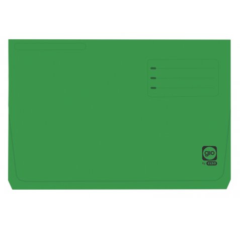 Gio By Elba Subcarpeta con Bolsa y Solapa Folio Verde - Resistente Cartulina de 320gr - Bolsa y Solapa para Mayor Proteccion - TamaÃ±o Folio para Documentos Importantes (25 uds)