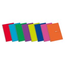 Enri Status Fº Tapa Extradura Cuaderno Espiral 4x4 - Tapa Dura Resistente - Cuaderno con Margen - 100 Hojas de Alta Calidad - Colores Surtidos (5 uds)