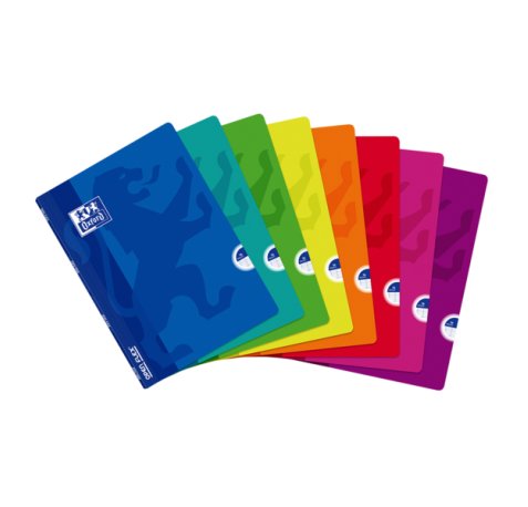 Oxford School Classic Openflex A4 Libreta Grapada - Tapa de Plastico Resistente - 1 Linea con Margen - 48 Hojas - Colores Surtidos (10 uds)