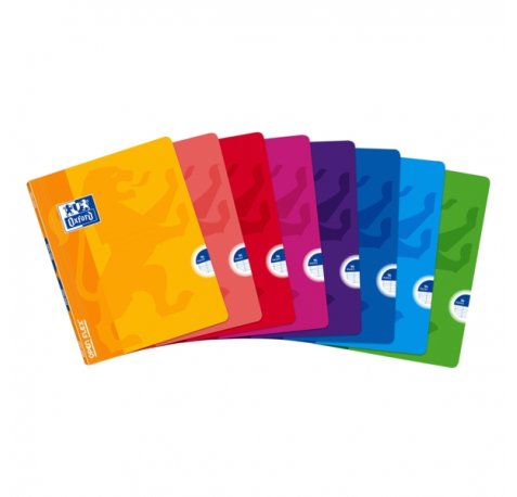 Oxford School Classic Openflex A5+ Libreta Grapada - Tapa de Plastico Resistente - 1 Linea con Margen - 48 Hojas - Colores Surtidos (10 uds)