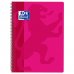 Oxford School Classic Cuaderno Espiral Tapa de Plastico Folio 4x4 - 80 Hojas - Margen - Ideal para Estudiantes - Color Fucsia (5 uds)