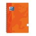 Oxford School Classic Cuaderno Espiral Tapa de Plastico Folio 4x4 - 80 Hojas - con Margen - Ideal para Estudiantes - Color Naranja (5 uds)
