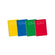 Enri Status Fº Tapa Dura Cuaderno Espiral 4x4 con Margen 80 Hojas Surtido - Resistente Tapa Dura - Cuaderno Espiral de Alta Calidad - 80 Hojas con Margen - Colores Surtidos (5 uds)