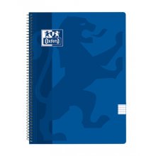 Oxford School Classic Cuaderno Espiral Tapa de Plastico Folio 4x4 - 80 Hojas - Margen - Color Azul Marino (5 uds)